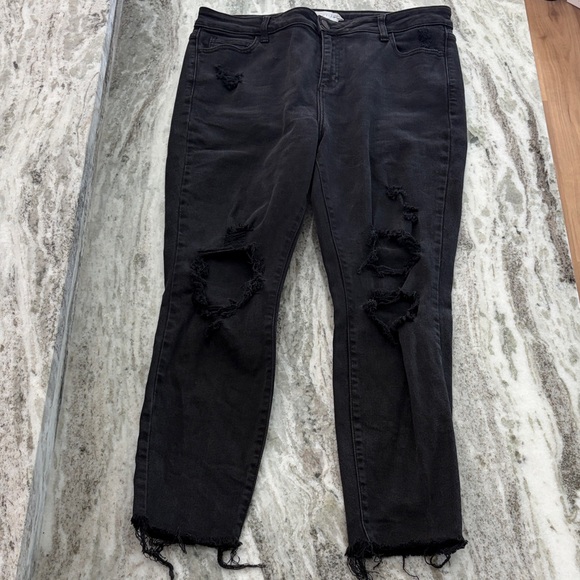 Ms. Cello Denim - Ms. Cello Ripped Black Jeans Size 16